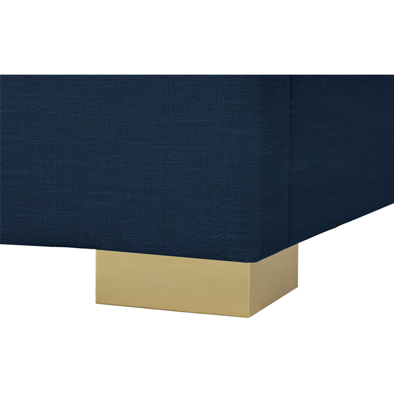 Meridian Pierce Navy Linen Textured Fabric King Bed IMAGE 13