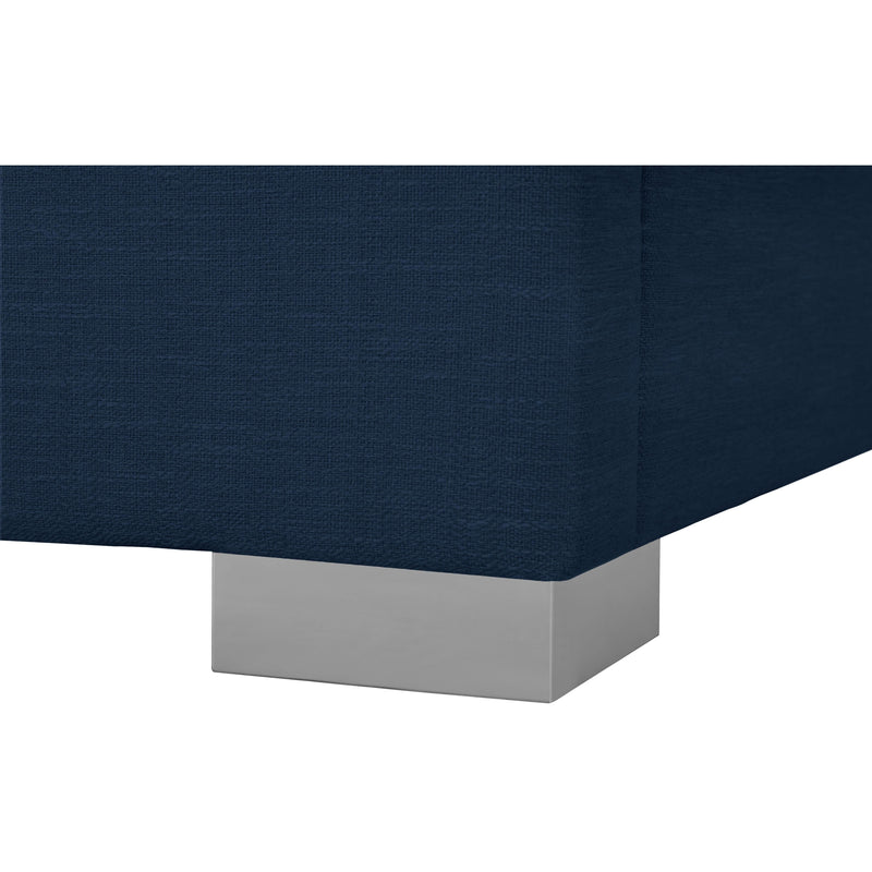 Meridian Pierce Navy Linen Textured Fabric King Bed IMAGE 14