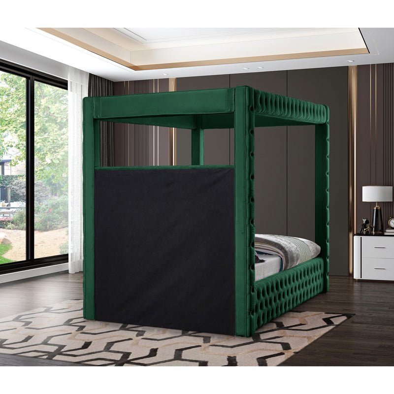 Meridian Royal Green Velvet Queen Bed (4 Boxes) IMAGE 6