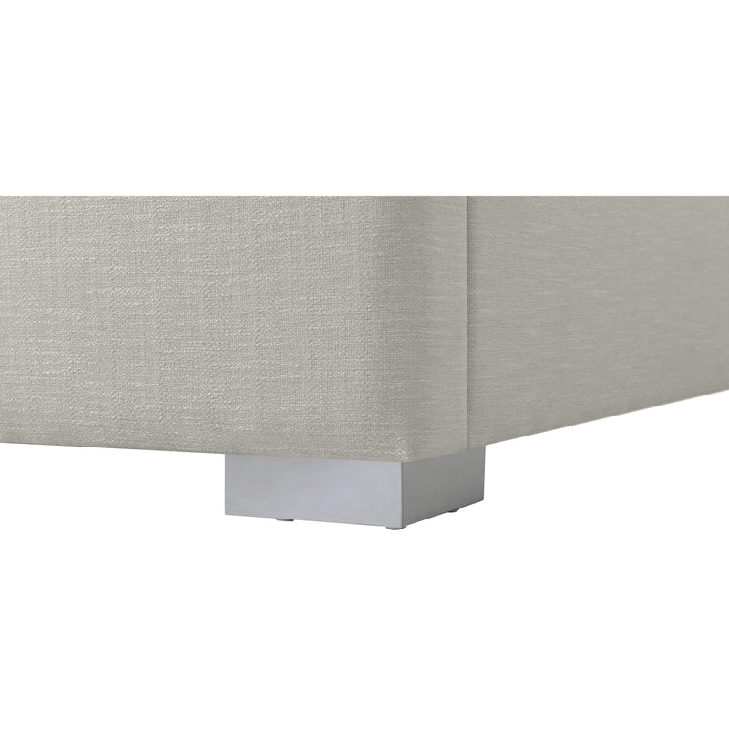 Meridian Royce Beige Linen Textured Fabric King Bed (3 Boxes) IMAGE 14