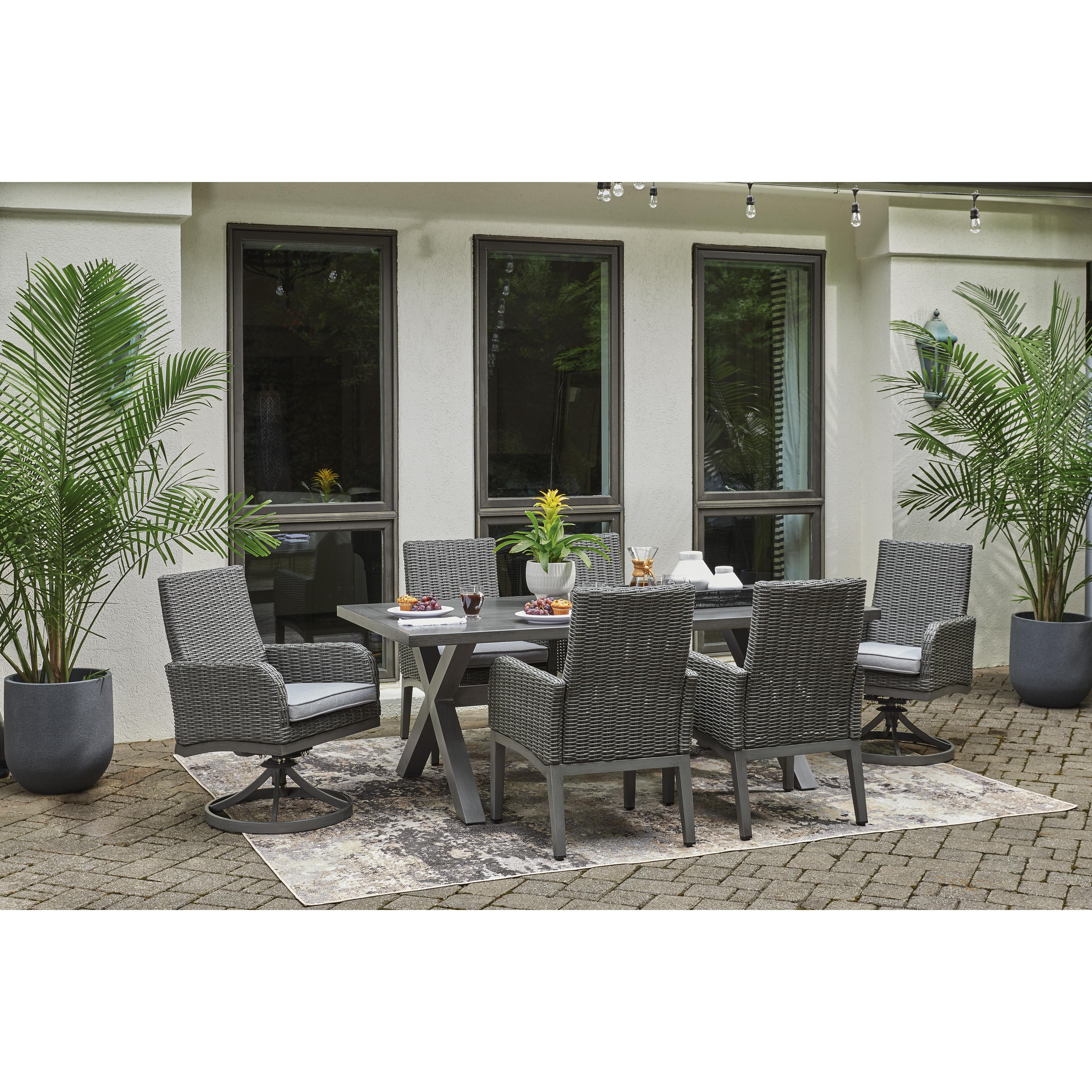 Signature Design by Ashley Elite Park P518-625 Rectangular Dining Table with Umbrella Option IMAGE 7