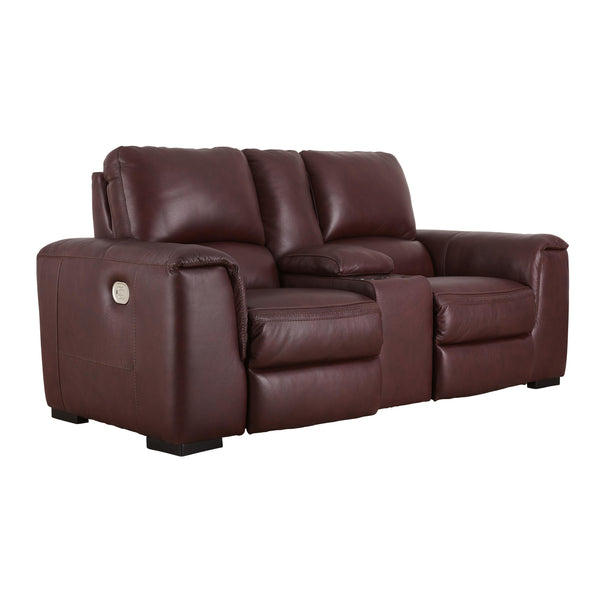 Signature Design by Ashley Alessandro Power Reclining Leather Match Loveseat with Console U2550118 IMAGE 1