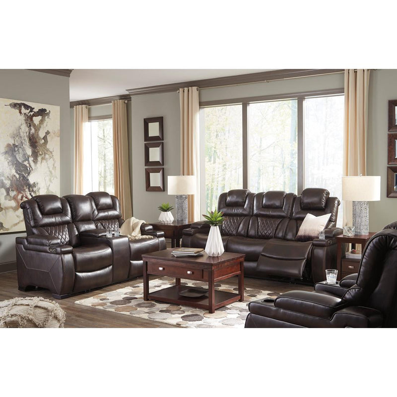 Happy Homes Romina Bonded Leather Recliner Romina Power Recliner - Brown IMAGE 3