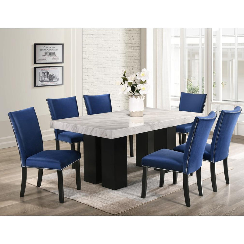 Happy Homes Finland 7 pc Dinette Finland Blue IMAGE 1