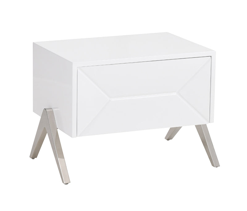 Modrest Candid Modern White Nightstand