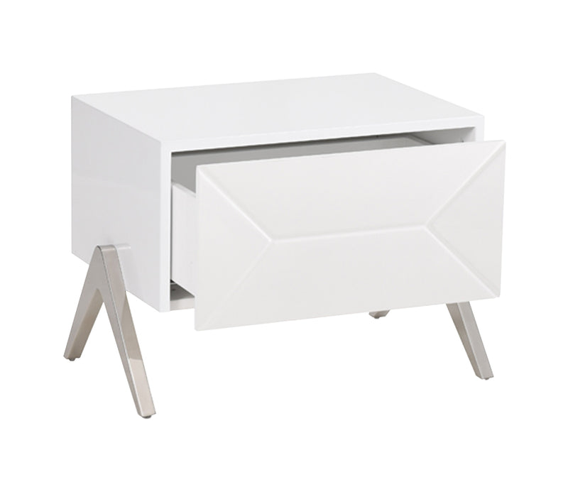 Modrest Candid Modern White Nightstand