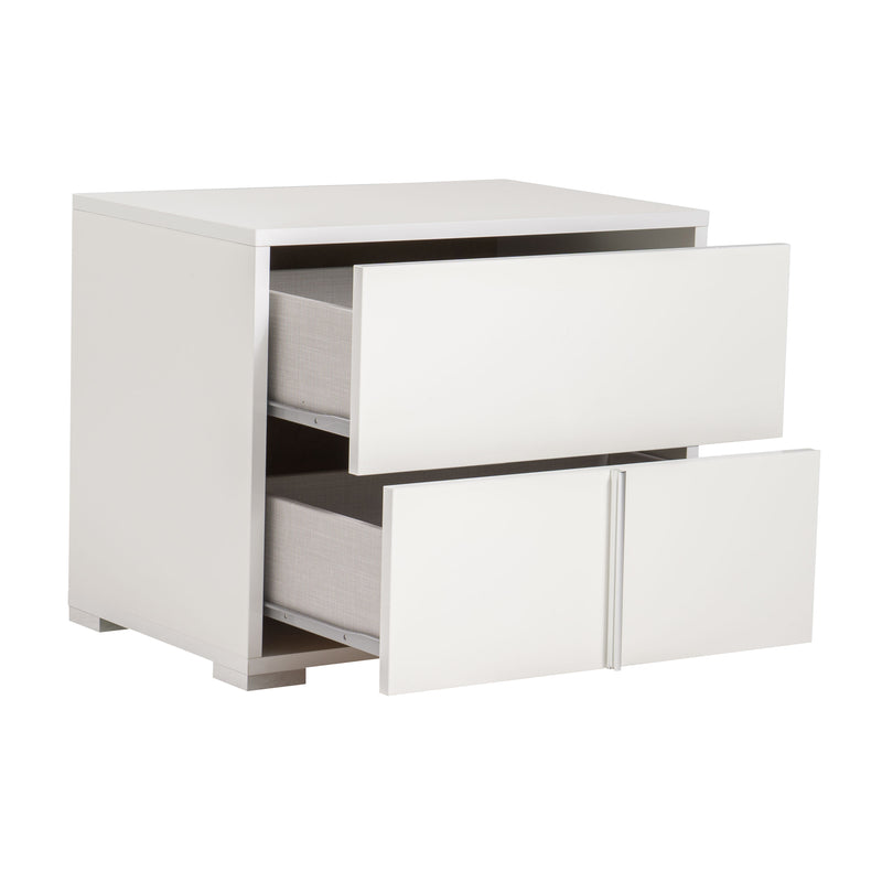 Modrest Nicla Italian Modern White Nightstand