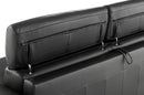 Lamod Italia Sacha - Modern Black Leather Reversible Sectional Sofa Bed with Storage