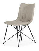 Naomi - Modern Grey Leatherette Dining Chair (Set of 2)