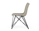 Naomi - Modern Grey Leatherette Dining Chair (Set of 2)