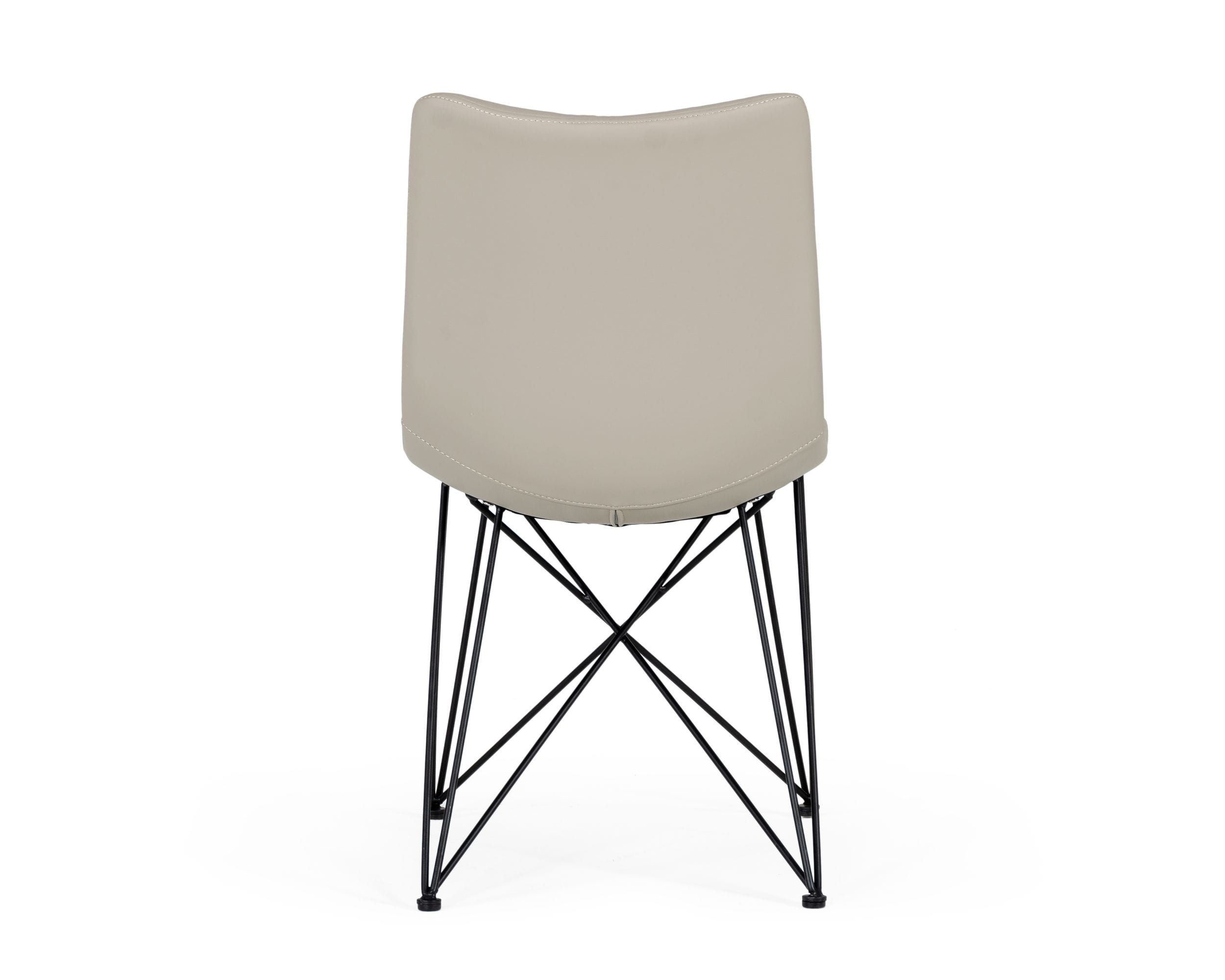 Naomi - Modern Grey Leatherette Dining Chair (Set of 2)