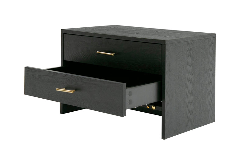 Modrest Wales Modern Grey Ash 2-Drawer Nightstand