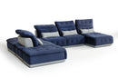 David Ferrari Daiquiri Italian Modern Blue & Grey Modular Sectional Sofa