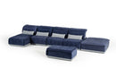 David Ferrari Daiquiri Italian Modern Blue & Grey Modular Sectional Sofa