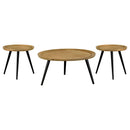 Zoe  Mango Wood Coffee and End Table Set Natural