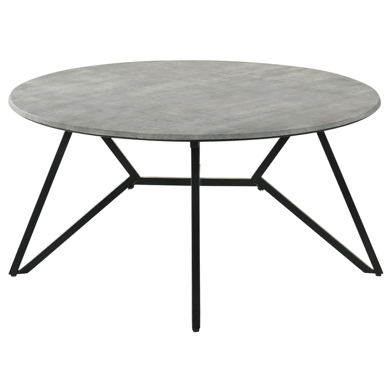 Hadi  Round SmartTop Coffee and End Table Set Cement