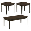 Amaro  Coffee and End Table Set Dark Brown