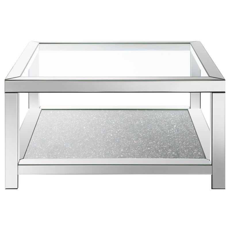 Valentina Mirrored Coffee and End Table Set Silver