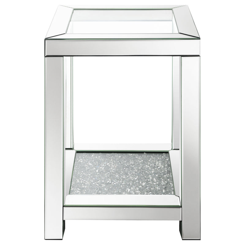 Valentina Mirrored Coffee and End Table Set Silver