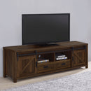 Madra 2-door Engineered Wood 79-inch TV Stand Dark Pine