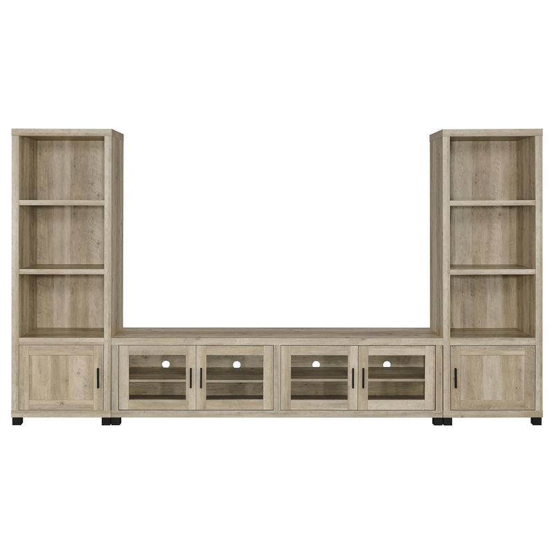 Sachin  79-inch TV Entertainment Center Antique Pine