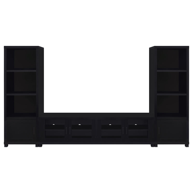 Jupiter  Entertainment Center 79-inch TV Stand Black