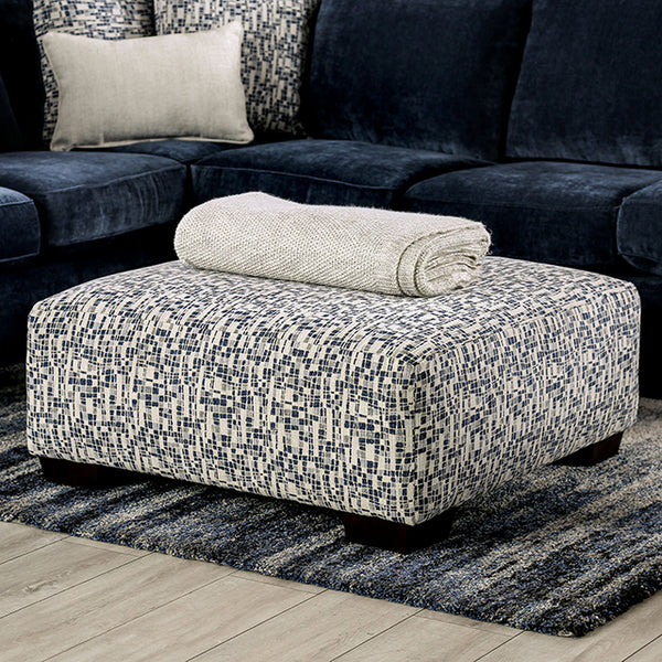 Furniture of America Darlington Fabric Ottoman SM5412-OT IMAGE 1