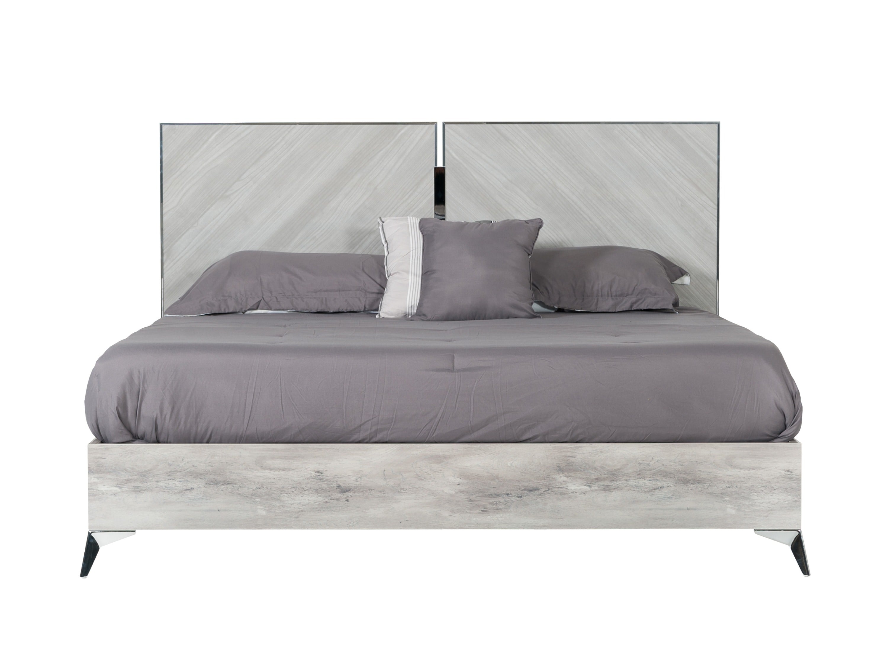 Nova Domus Alexa Italian Modern Grey Bed
