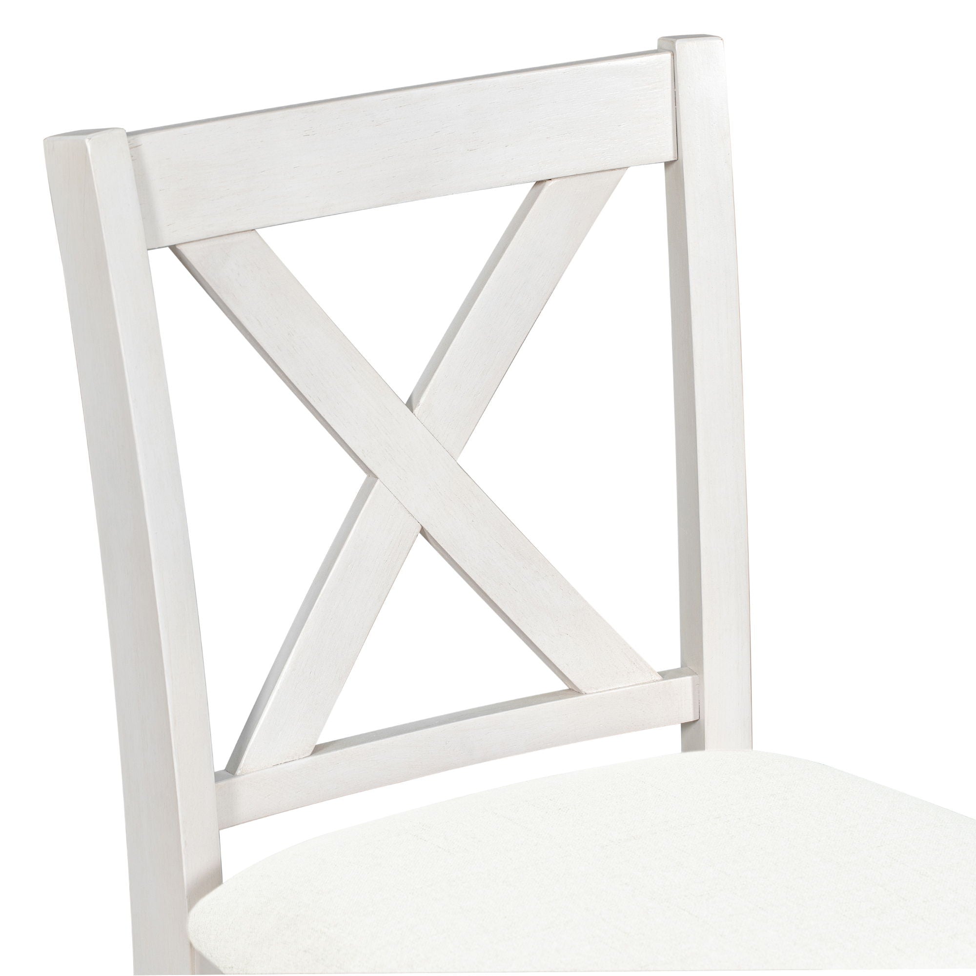 5 Pieces Counter Height Rustic Farmhouse Dining Room Wooden Bar Table Set With 2 Stools And 2 Chairs