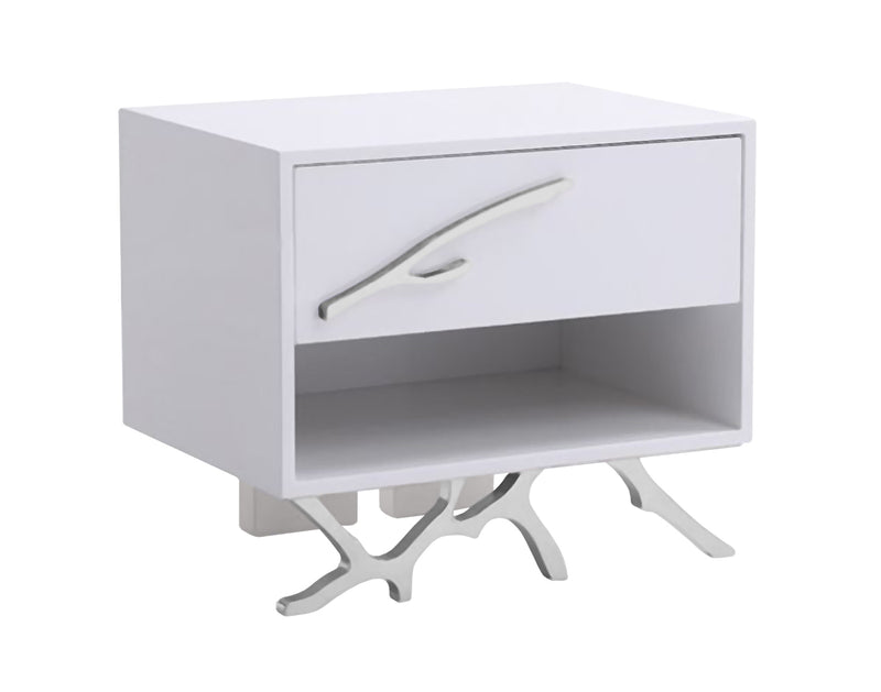 Modrest Legend Modern White Nightstand