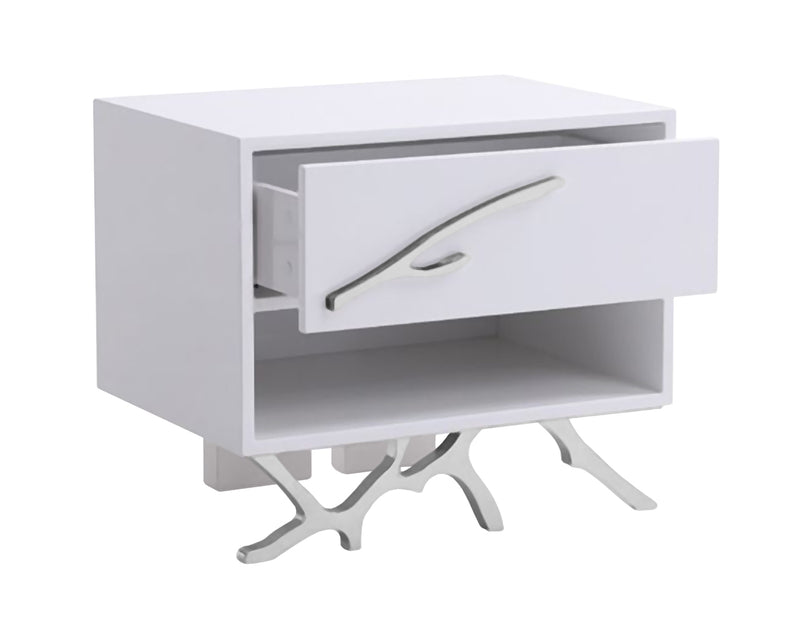 Modrest Legend Modern White Nightstand