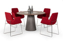 Modrest Altair Mid-Century Red Fabric Dining Chair
