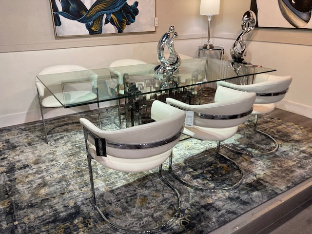 Modrest Allie Contemporary White Leatherette Dining Chair