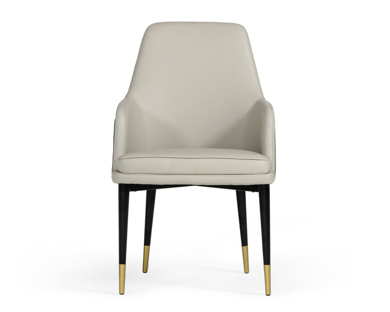 Modrest Duval Modern White & Grey Dining Chair