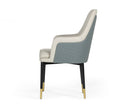 Modrest Duval Modern White & Grey Dining Chair