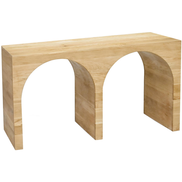 Meridian June White Oak Console Table IMAGE 1