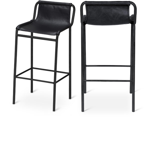 Meridian Dax Black Vegan Leather Counter Stool IMAGE 1