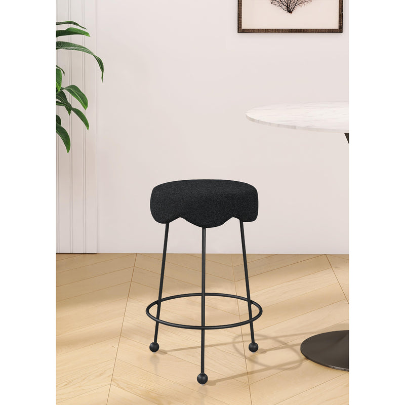 Meridian Fleur Black Fabric Counter Stool IMAGE 2