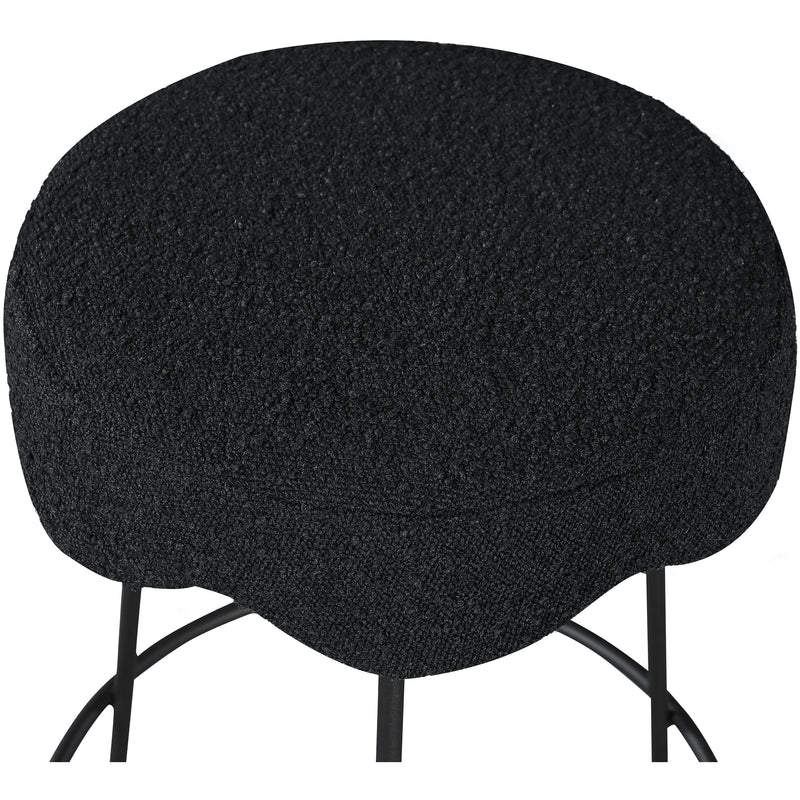 Meridian Fleur Black Fabric Counter Stool IMAGE 3