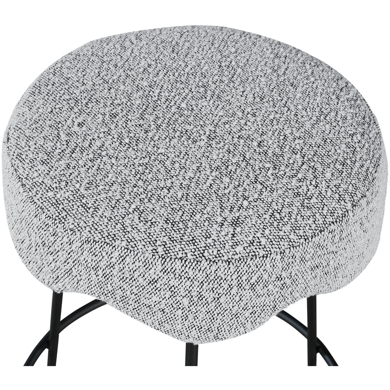 Meridian Fleur Grey Fabric Counter Stool IMAGE 3