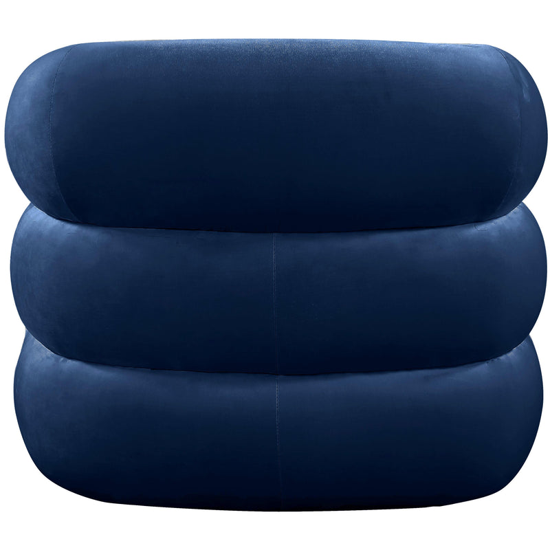 Meridian Roxbury Navy Velvet Accent Chair IMAGE 3