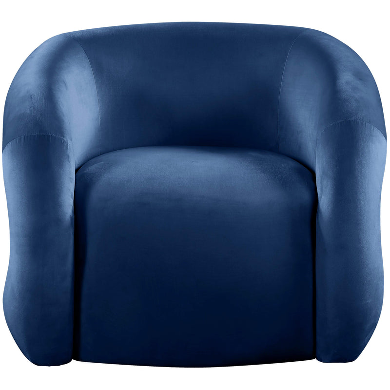 Meridian Roxbury Navy Velvet Accent Chair IMAGE 5