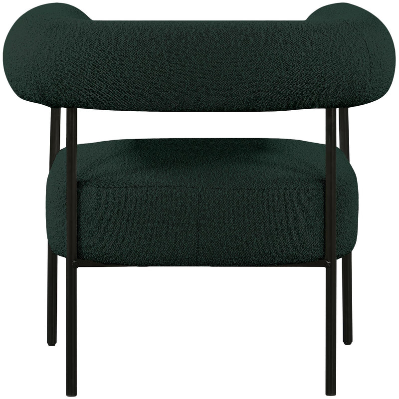 Meridian Blake Green Boucle Fabric Accent Chair IMAGE 3