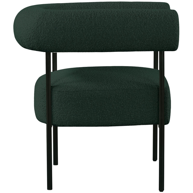 Meridian Blake Green Boucle Fabric Accent Chair IMAGE 4