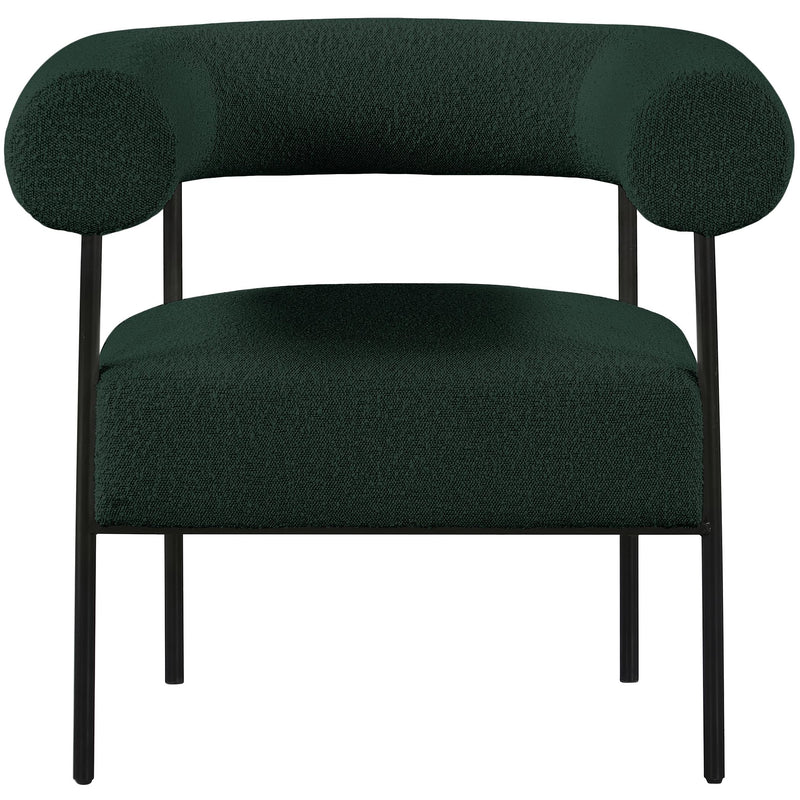 Meridian Blake Green Boucle Fabric Accent Chair IMAGE 5