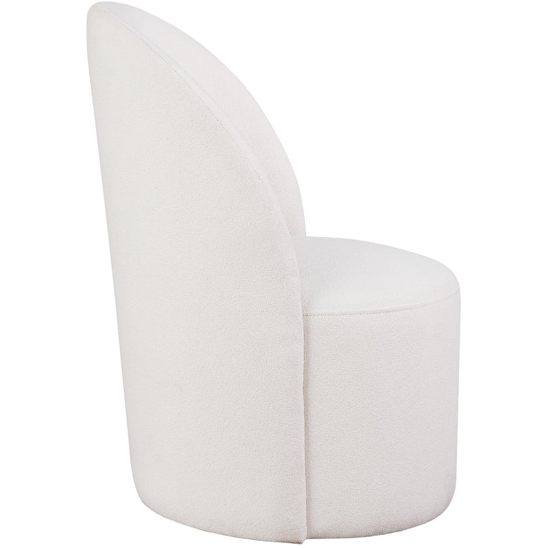 Meridian Hautely Cream Boucle Fabric Accent Chair IMAGE 4