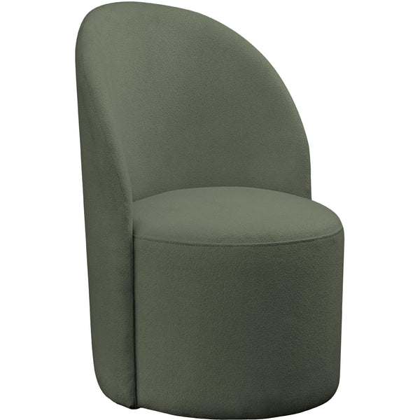 Meridian Hautely Green Boucle Fabric Accent Chair IMAGE 1