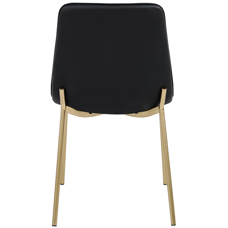 Meridian Isla Black Vegan Leather Dining Chair IMAGE 2