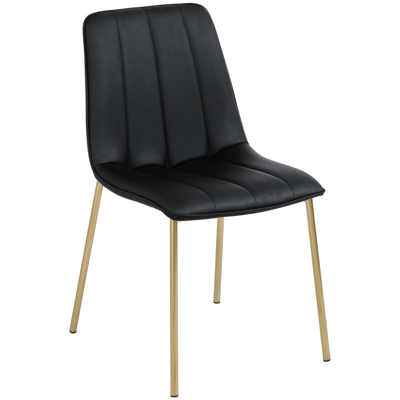 Meridian Isla Black Vegan Leather Dining Chair IMAGE 3