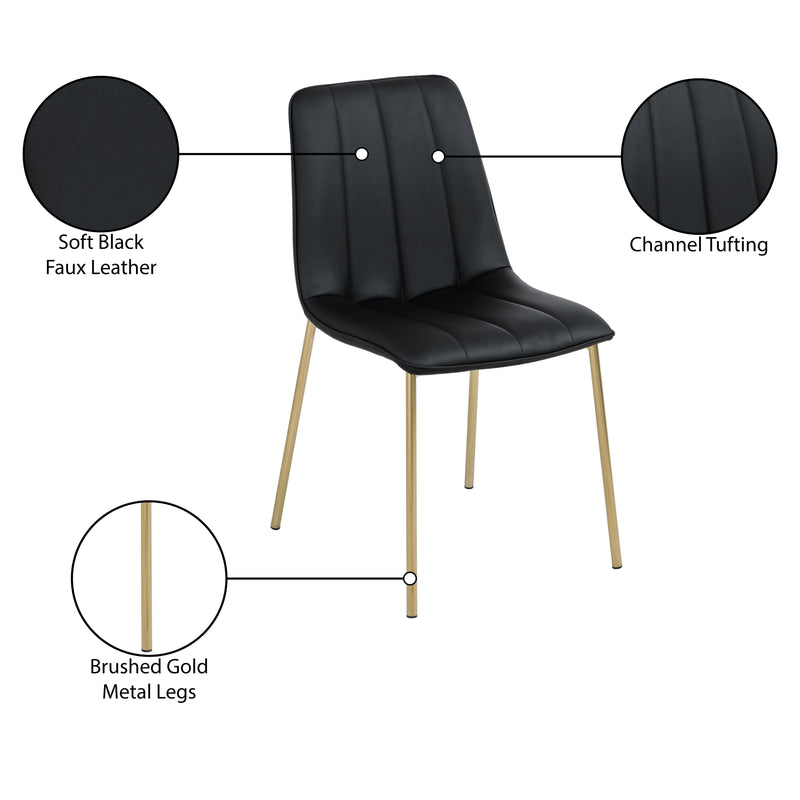 Meridian Isla Black Vegan Leather Dining Chair IMAGE 8